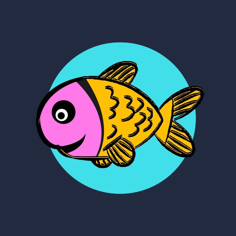 Colorful comic fish