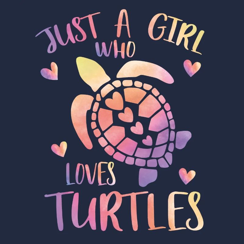 Nur ein Mädchen, das Schildkröten liebt
