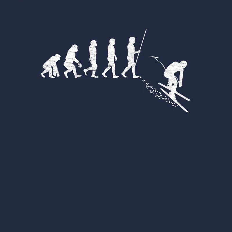 Lustiges Ski Evolution Wintersport Geschenk