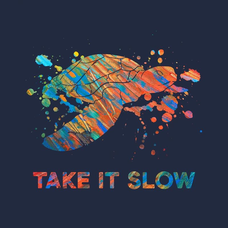 Perfektes, buntes, cooles Schildkrötenshirt Spruch