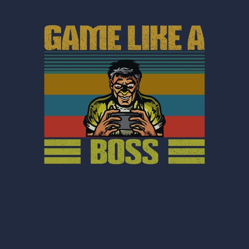 Jeu comme un passe-temps de conception de jeux rétro rétro Boss