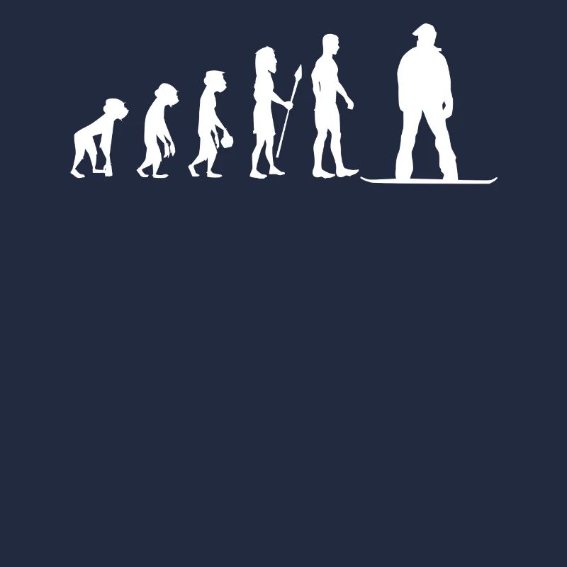 Chemise de snowboard drôle rétro évolution de