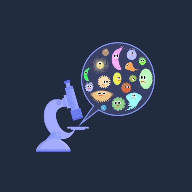 Germes au microscope