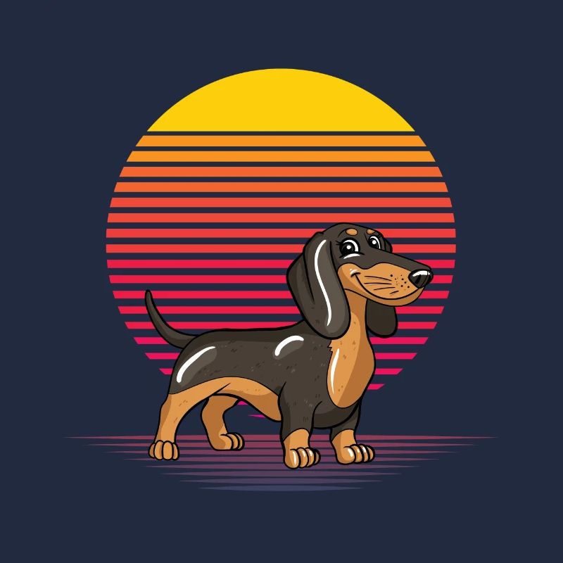 Retro Dachshund
