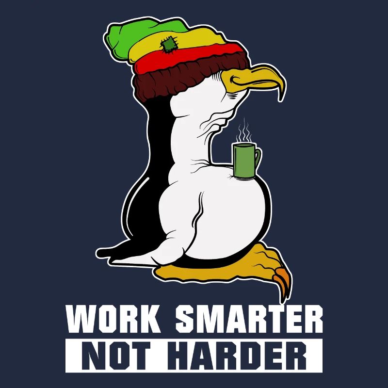 Linux penguin coffee break Rasta Informatik PC Nerd