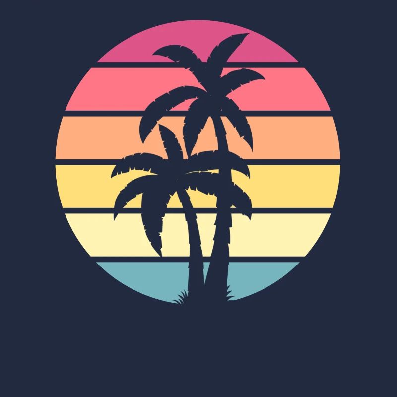 Conception de plage en détresse de palmier