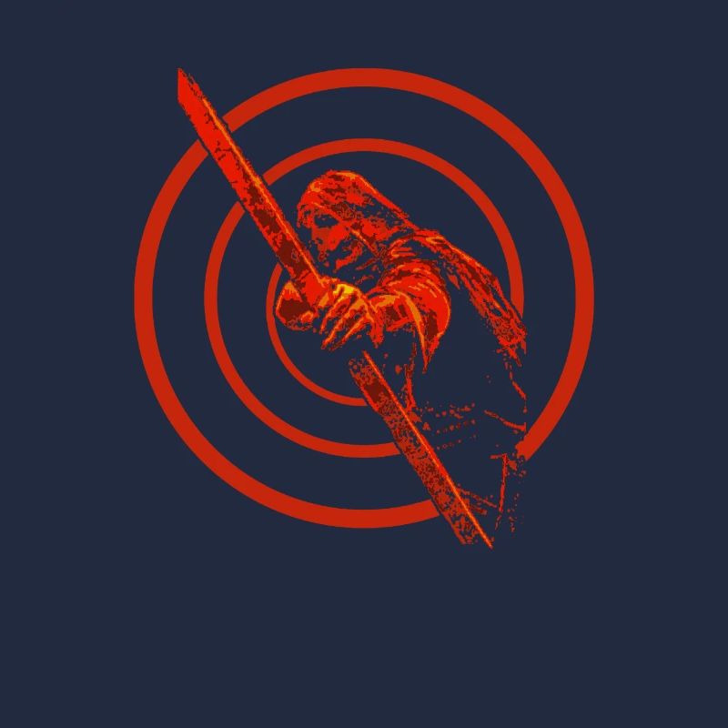 Bogenschütze mit Pfeil und Bogen