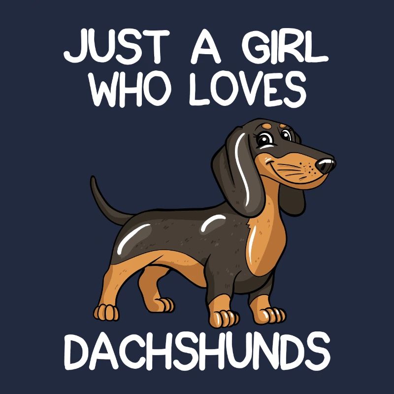 Nur ein Mädchen, das Dackel liebt