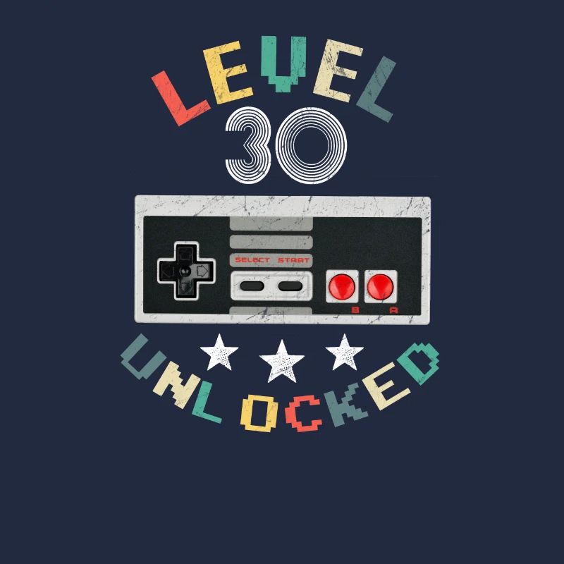 Level 30 Unlocked 30th Birthday Gift Retro Gamer