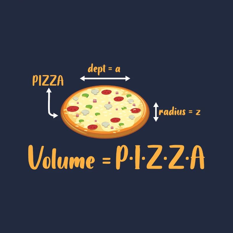 Formule mathématique de pizza Nerd de restauration rapide drôle