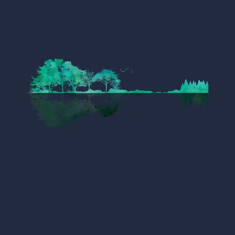 Gitarre See Schatten Landschaft Musik Liebe Gitarr