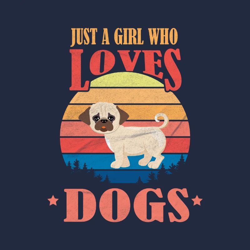 Fille aime les chiens