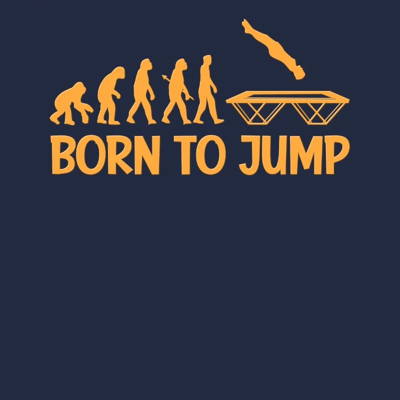 Trampolin Springen Spruch Evolution