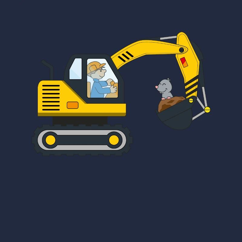 Bagger Baustelle Berufe Baggerfahrer Geschenk