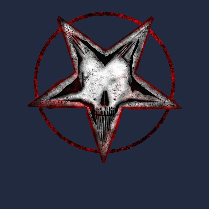 Pentagram skull bones paganism gift idea