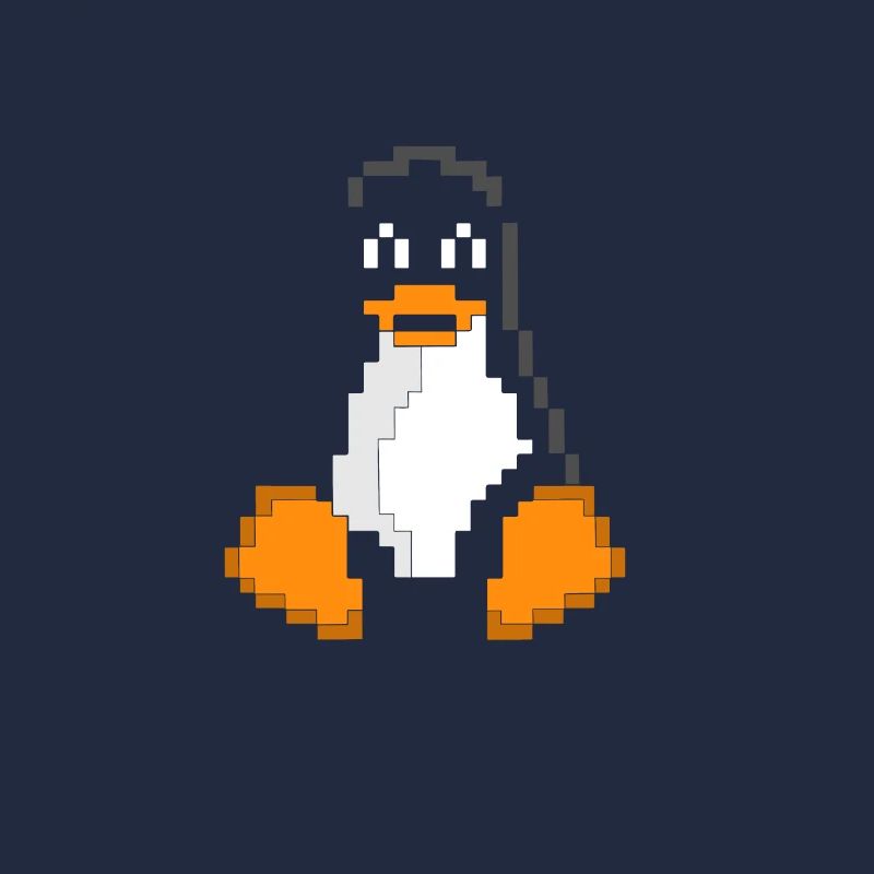 Linux Pinguin Pixel Art Sys Admins Computer Hacker