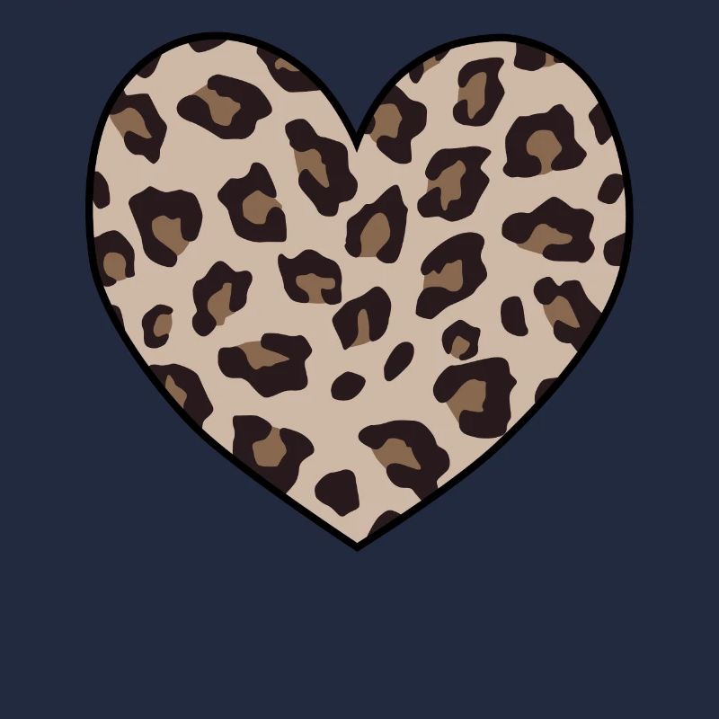 Leopard Print Heart Shape Animal Cheetah Print
