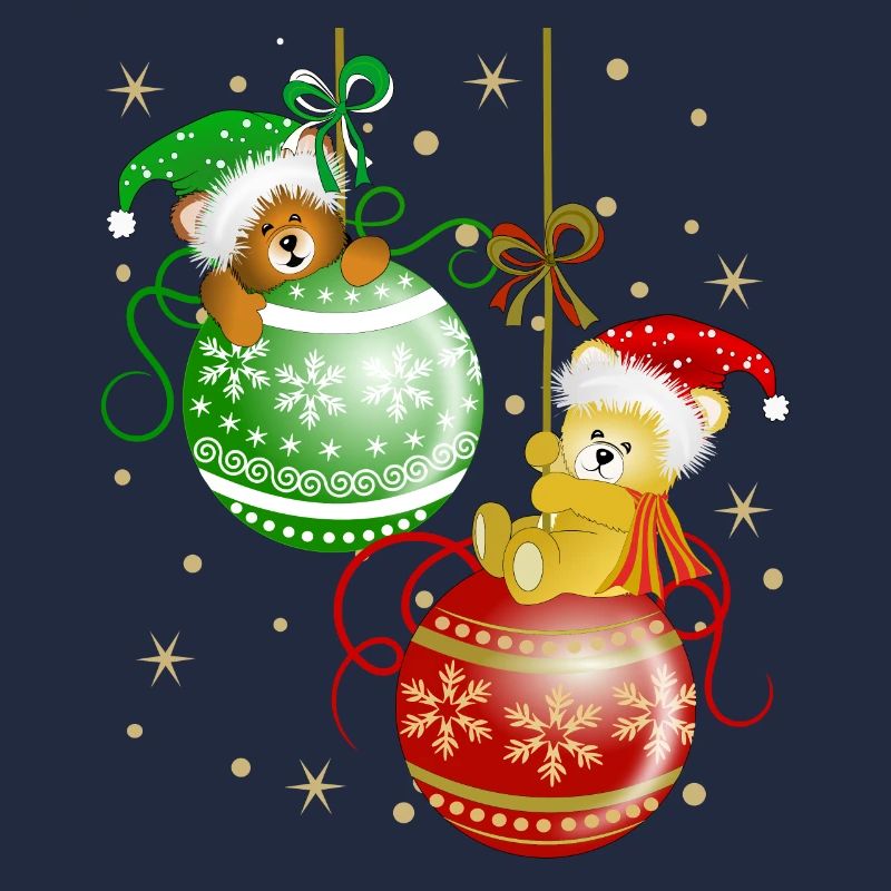 Bärchen auf Weihnachtskugeln Bär Weihnachtsdeko