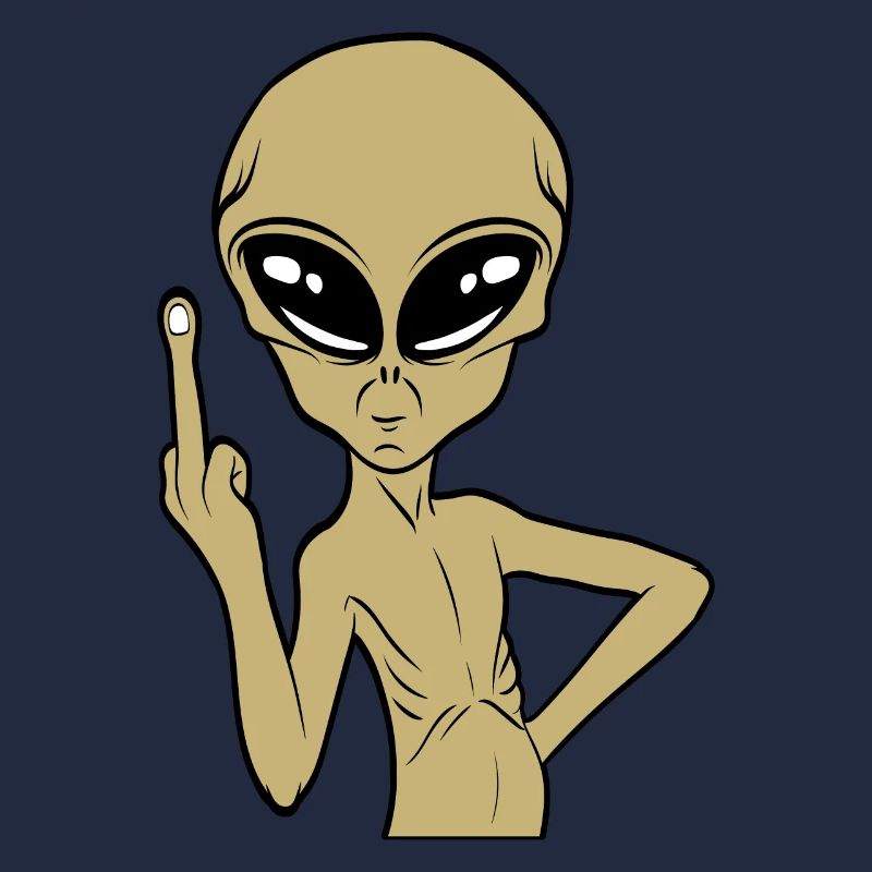 Drôle alien doigt du doigt puant Tshirt
