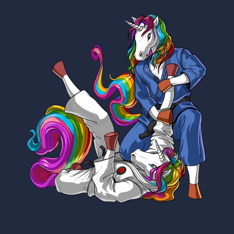 Combattants de Jiu-Jitsu licorne