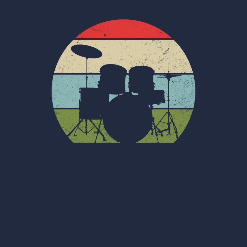 Batteur Percussion Retro Sunset Drumset