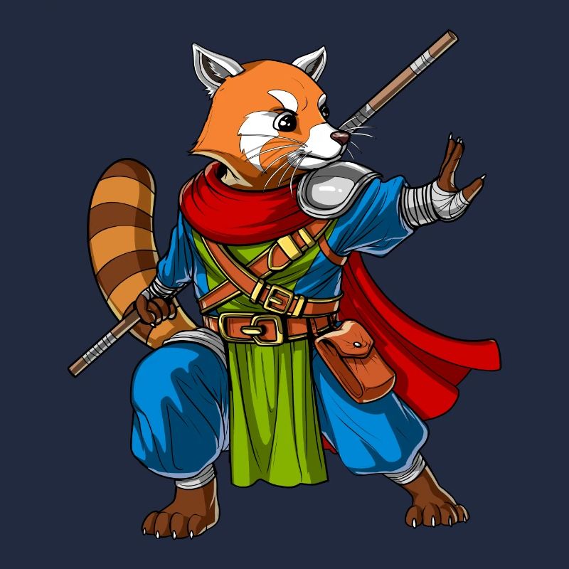Roter Pandabär Ninja