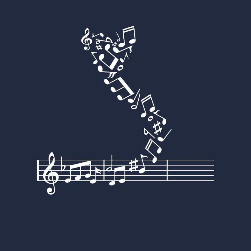 Music notes clef guitar gift