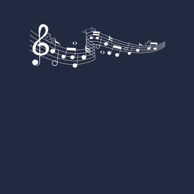 Cadeau de chats de notes de musique