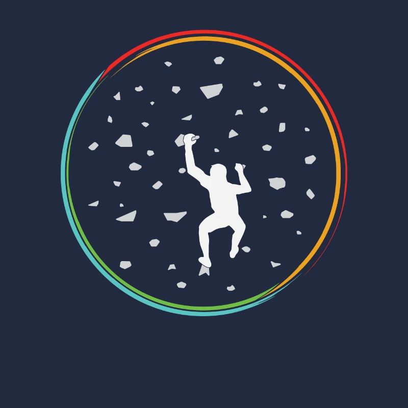 Climbing wall graphic gift climbing climber