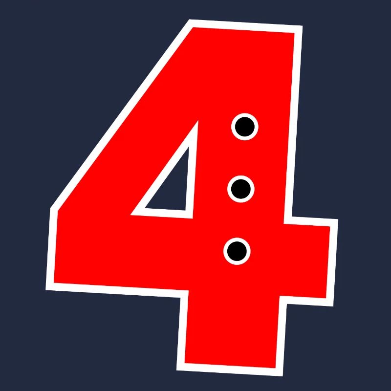 Nummer 4 Rot