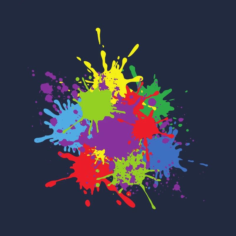 Blob de peinture multicolore