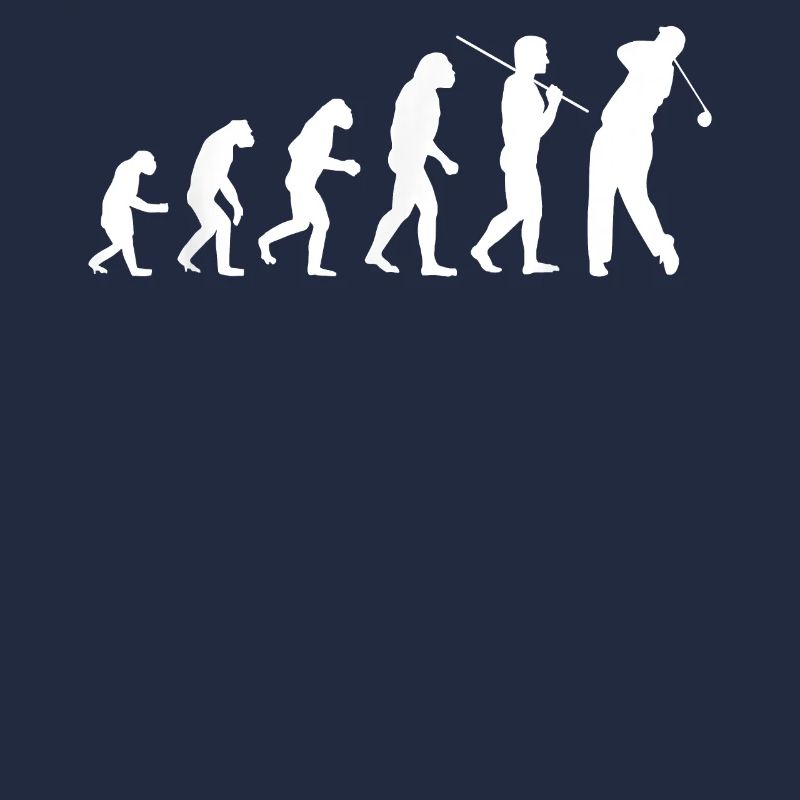 Golf Evolution von Höhlenmensch zu einem Golfer