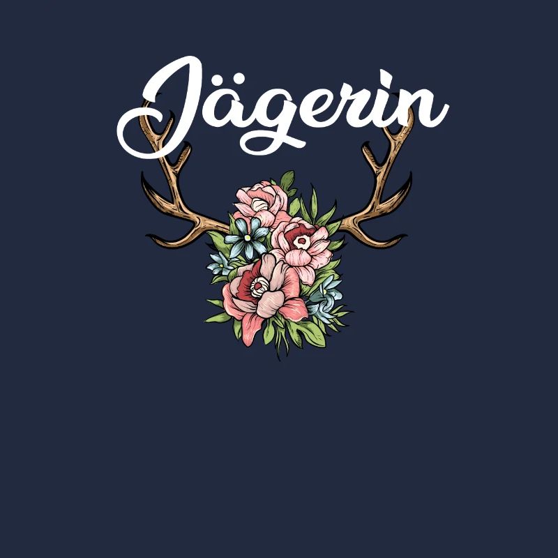 Jägerin Geweih Hirsch Rotwild Jäger Geschenk