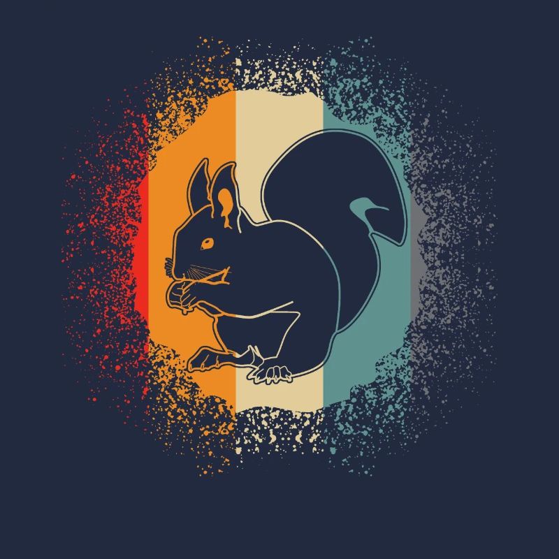 Eichhörnchen Squirrel - Retro Eichörnchen