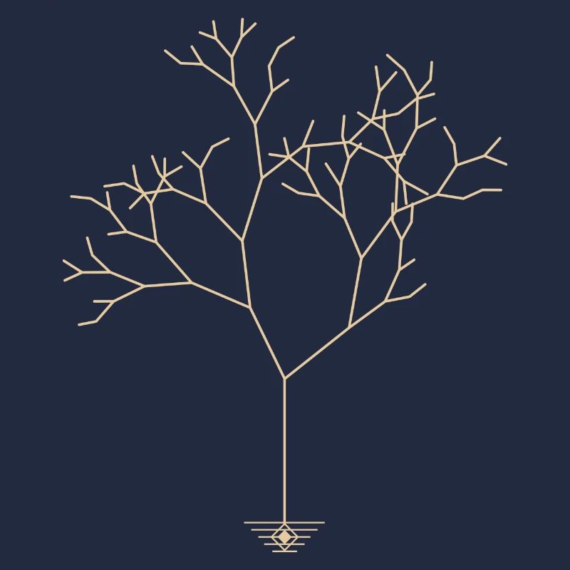 Minimalisme abstrait d'arbre