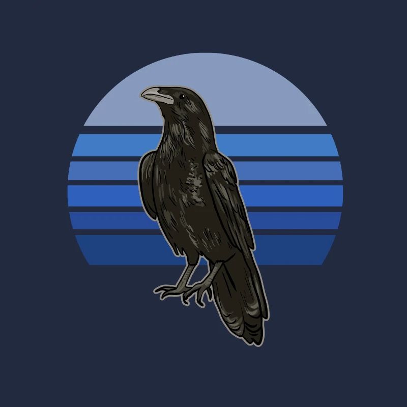 Crow Blue Retro