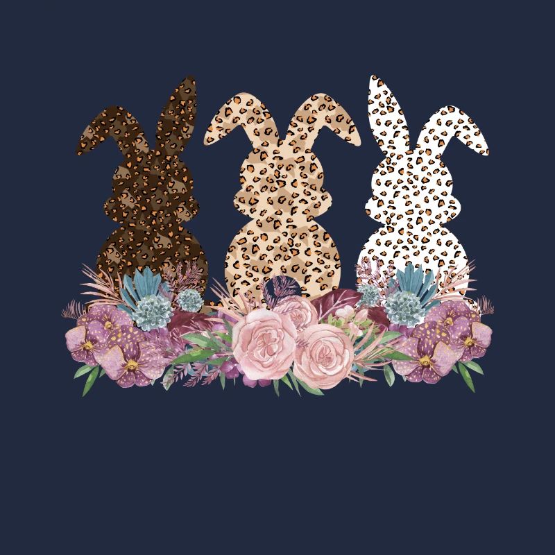 Funny Easter with Leopard Print Flowers Easter