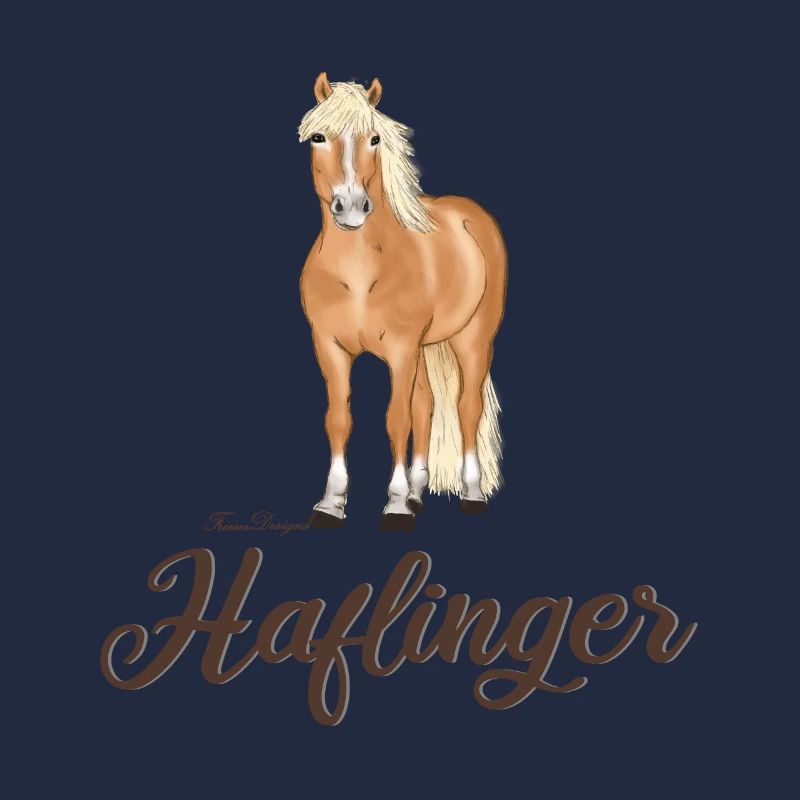 Haflinger avec une écriture sombre
