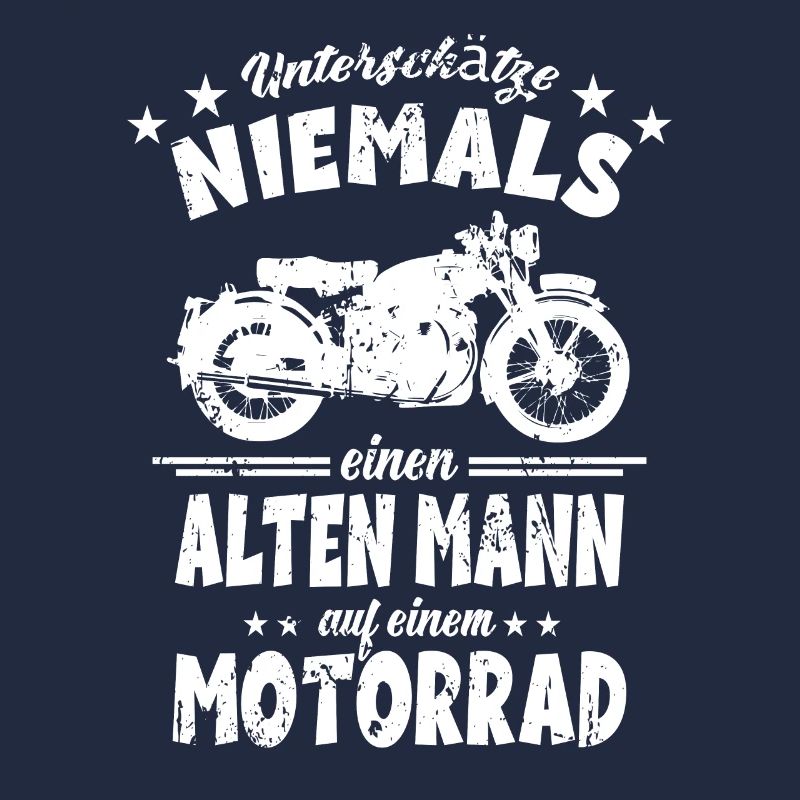 Alten Mann auf einem Motorrad - Motorradfahrer