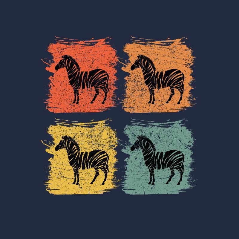 Zebra Retro Pop Art Geschenk