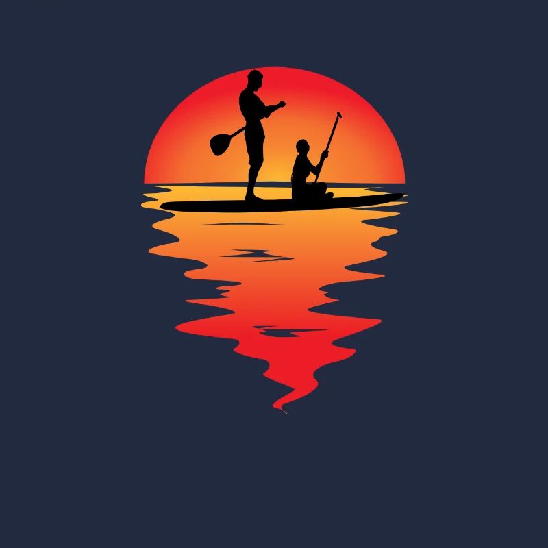 Stand up paddle coucher de soleil