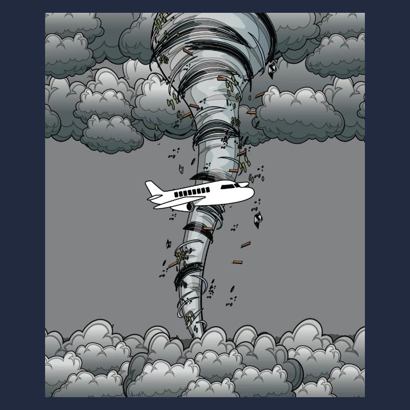 Tornade avion tempête temps