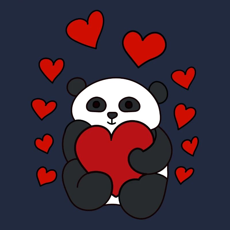 Panda Bär Herz