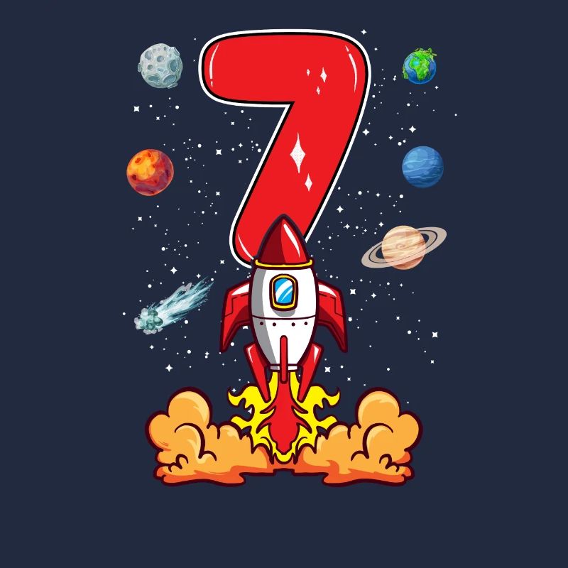 Astronaute de fusée 7 ans 7 ans 7 ans de l’espace
