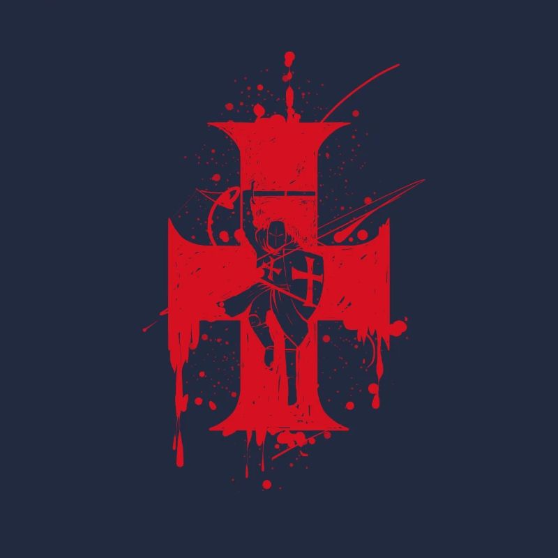 Kreuz und Pferd Ritter Templer