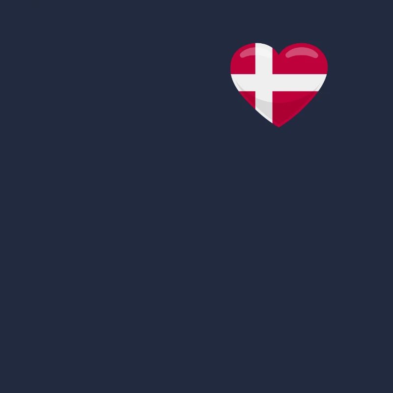 Danemark Coeur Drapeau danois Danmark Denmark