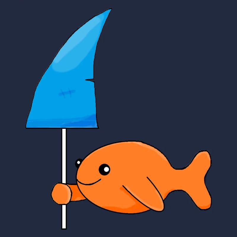 Poisson rouge à nageoire