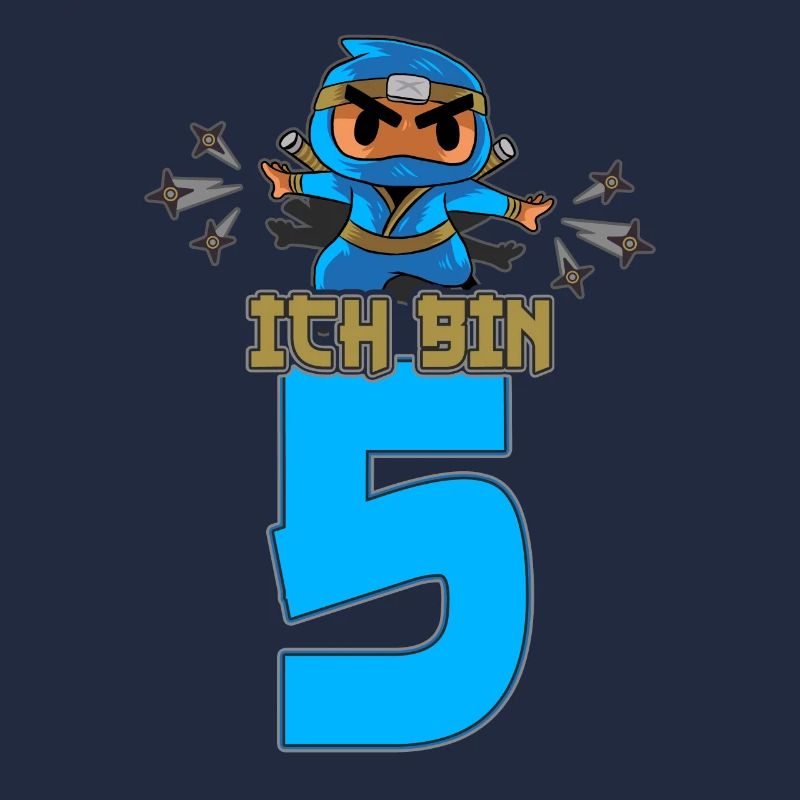 Kinder Ninja Fünfter Geburtstag Samurai Ninja 5