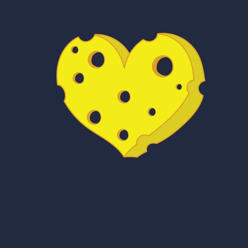 Morceaux de fromage en forme de coeur