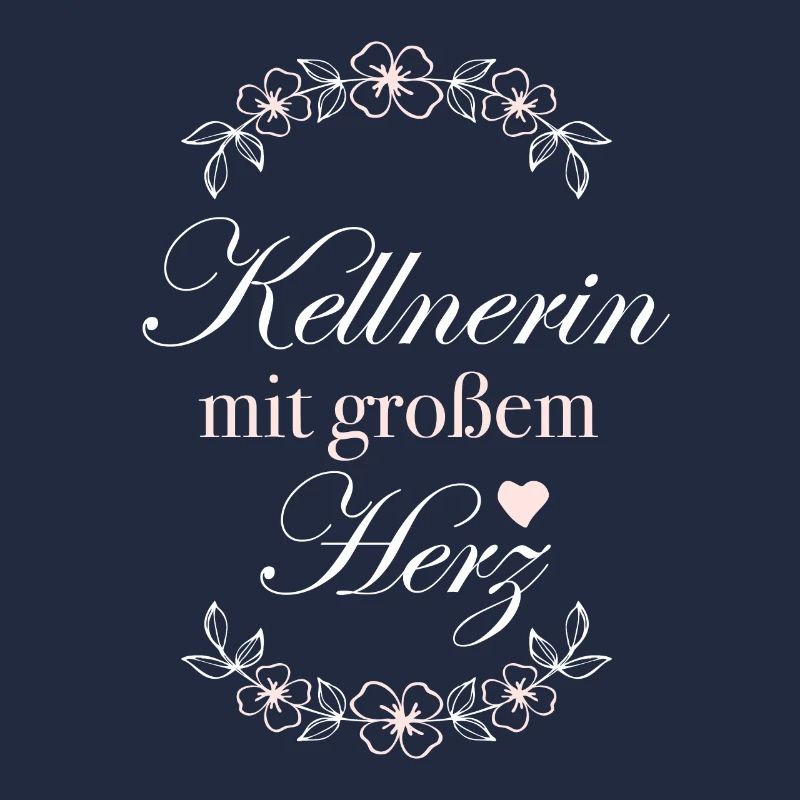 Geschenk Kellnerin mit großem Herz